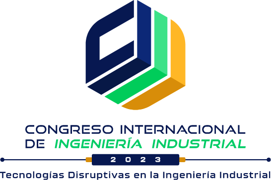 Logo del Congreso Internacional de Ingeniería Industrial 2023, organizado por la Universidad Arendina de Colombia, U Del Istmo de Panamá, Universidad Tecnología de Honduras y Universidad Privada del Norte de Perú, enfocado en Tecnologías Disruptivas en la Ingeniería Industrial